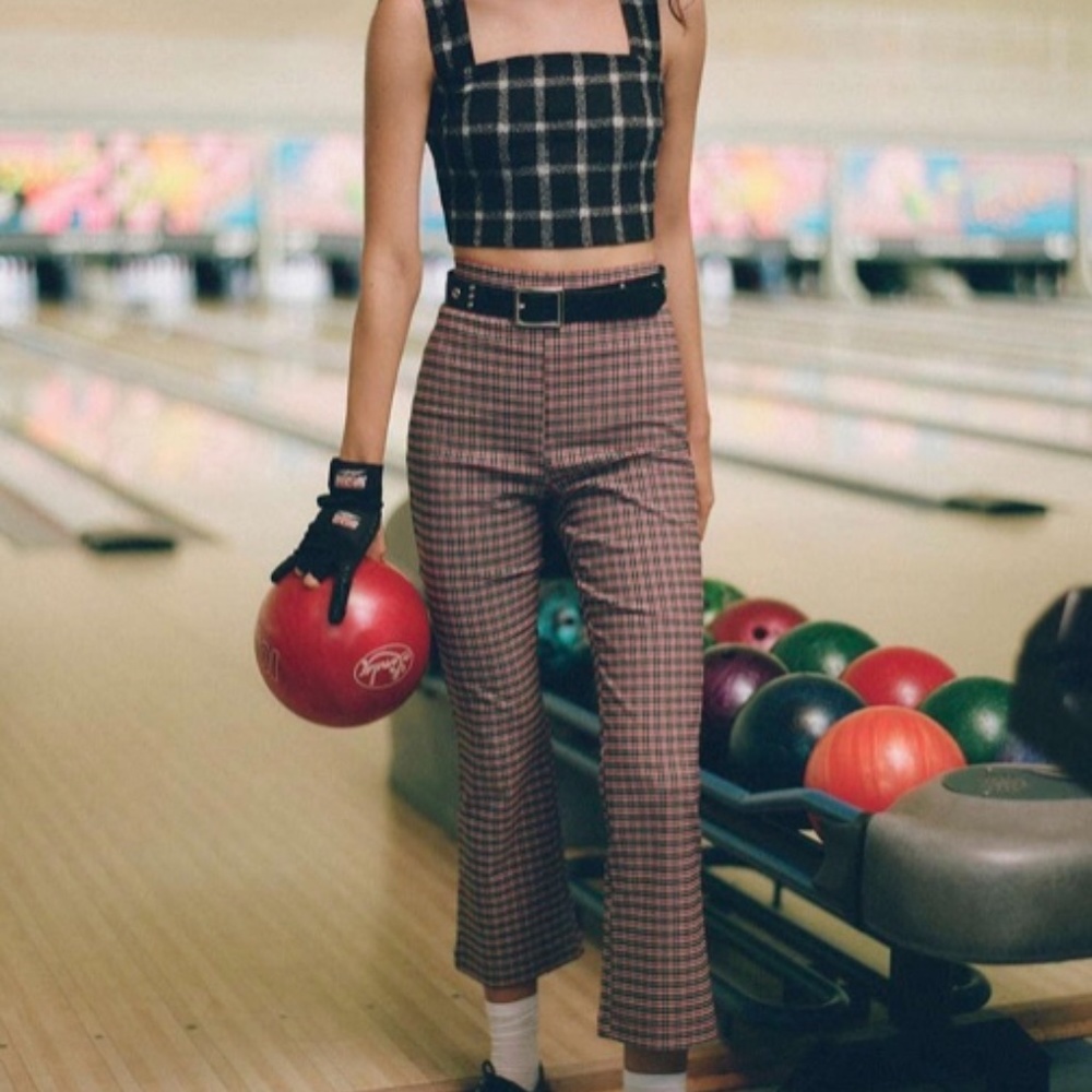 Urban Outfitters Kick Flare Lola Plaid Pants